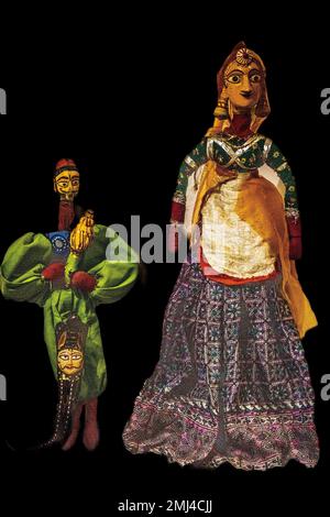 Marionette aus Indien, Puppentheater, Museo internazionale delle marionette Antonio Pasqualino, UNESCO-Meisterwerk des oralen und immateriellen Erbes Stockfoto