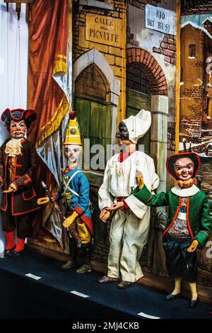 Marionettentheater aus Italien, Museo internazionale delle marionette Antonio Pasqualino, UNESCO-Meisterwerk des oralen und immateriellen Erbes von Stockfoto