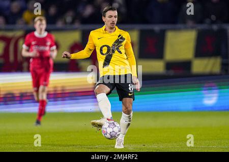 BREDA, NIEDERLANDE - JANUAR 27: Moreno Rutten von NAC Breda während des niederländischen Keukenkampioendivisie-Spiels zwischen NAC Breda und Jong AZ im Rat Verlegh Stadion am 27. Januar 2023 in Breda, Niederlande (Foto von Joris Verwijst/Orange Pictures) Stockfoto