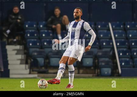 West Bromwich, Großbritannien. 27. Januar 2023. Kyle Bartley #5 von West Bromwich Albion während des Premier League 2 U23 Spiels West Bromwich Albion U23 vs Aston Villa U23 at the Hawthorns, West Bromwich, Großbritannien, 27. Januar 2023 (Foto von Gareth Evans/News Images) Kredit: News Images LTD/Alamy Live News Stockfoto