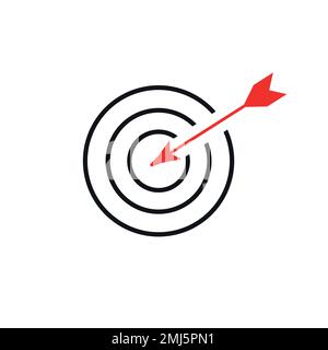 Symbol-Marketing-Zielgrafik-Design Einzelsymbol-Vektordarstellung Stock Vektor