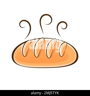 Frisches französisches Baguette. Long-Loaf-Brot. Bäckerei zum Frühstück. Stock Vektor