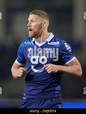 Eccles, Großbritannien. 27. Januar 2023. Rob Du Preez #10 of Sale Sharks während des Gallagher Premiership Match Sale Sharks vs Bath Rugby im AJ Bell Stadium, Eccles, Großbritannien, 27. Januar 2023 (Foto von Steve Flynn/News Images) in Eccles, Großbritannien, am 1./27. Januar 2023. (Foto: Steve Flynn/News Images/Sipa USA) Guthaben: SIPA USA/Alamy Live News Stockfoto