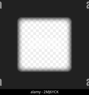 Quadratische Filmvorlage auf transparentem Hintergrund. Seitenverhältnis 1:1. Folienstreifen. Filmtechnologiekonzept. Vektor-realistische Darstellung. Stock Vektor