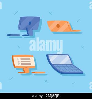 Desktops und Laptops Stock Vektor
