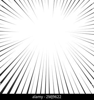Manga-Fokus-Geschwindigkeitslinien für Comic-Effekt-Hintergrundfarbe. Stock Vektor