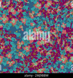 Nahtloses Muster mit kleinen Blumen. Vektordarstellung Stock Vektor