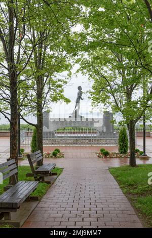 Das Terry Fox Memorial and Lookout wurde am 26. Juni 1982 fertiggestellt und befindet sich am Stadtrand von Thunder Bay, Ontario, Kanada. Stockfoto