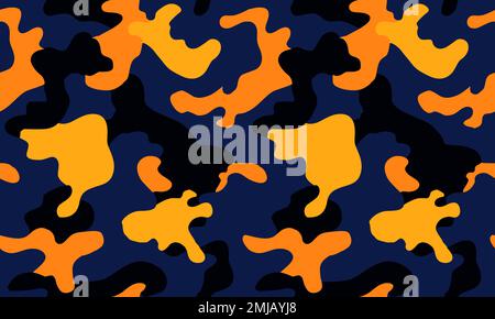 Texture Military Camouflage wiederholt nahtlose Vektormuster für Stoff, Hintergrund, Tapete und andere. Klassischer Kleidungsdruck. Abstraktes Monochrom Stock Vektor