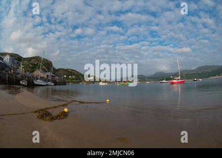 Barmouth Bay, Barmouth Beach, Barmouth Marina, Barmouth, Gwynedd, Wales Stockfoto