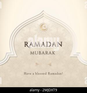 Festliche Eid Mubarak Grußkarte Vektor Stock Vektor