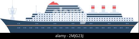 Symbol für Passagierschiff. Großer Schiffstransport Stock Vektor