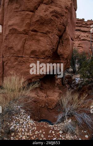 Der Kodachrome Basin State Park in Utah beherbergt fast 70 natürliche Felsspitzen. Stockfoto