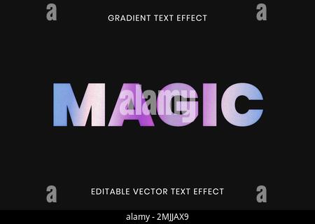 Farbverlauf Farbigen Text Effekt Vektor bearbeitbare Vorlage Stock Vektor