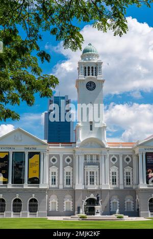 Victoria Theater in Singapur Stockfoto