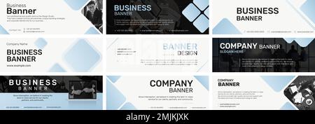 Professionelle Business-Banner-Vorlagen-Vektor in minimalem Design-Set Stock Vektor