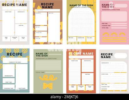 Doodle Food Rezept Vorlage Vektor in Pasta Food Pattern Sammlung Stock Vektor