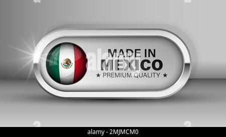 Made in Mexico Grafik und Label. Element der Wirkung für die Verwendung, die Sie daraus machen möchten. Stock Vektor