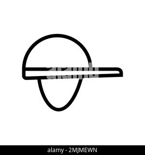Symbollinie des Fahrerhelms isoliert auf weißem Hintergrund. Schwarzer, flacher Klassiker mit modernem Umriss. Lineares Symbol und bearbeitbare Kontur. Einfach und Pixel Stock Vektor