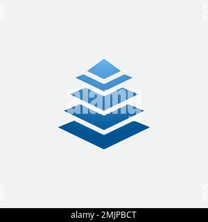 Moderne Logo-Vorlage für hinduistische und buddhistische Pagode, einfach zu erstellen und für Unternehmen mit Vektorformat geeignet Stock Vektor