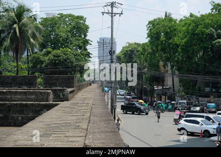 Philippinen Manila - Fuerza de Santiago - Fort Santiago - Stadtmauern Stockfoto