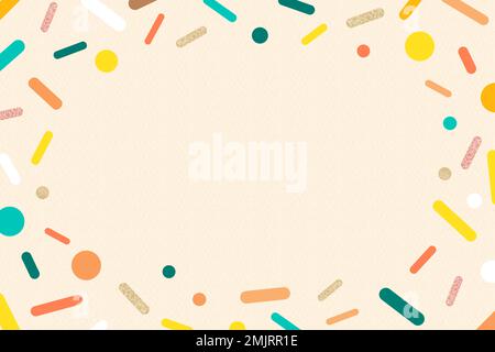 Creme bestreut Rahmen Hintergrund, niedlichen Pastell Eis Design Vektor Stock Vektor