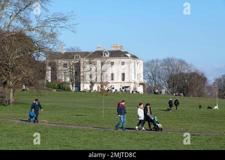 Beckenham Palace Mansion ist eine Villa im Palladianischen Stil im Beckenham Palace Park, einem großen öffentlichen Park im Londoner Stadtteil Lewisham. Beck Stockfoto