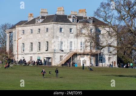 Beckenham Palace Mansion ist eine Villa im Palladianischen Stil im Beckenham Palace Park, einem großen öffentlichen Park im Londoner Stadtteil Lewisham. Beck Stockfoto