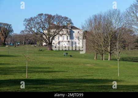 Beckenham Palace Mansion ist eine Villa im Palladianischen Stil im Beckenham Palace Park, einem großen öffentlichen Park im Londoner Stadtteil Lewisham. Beck Stockfoto