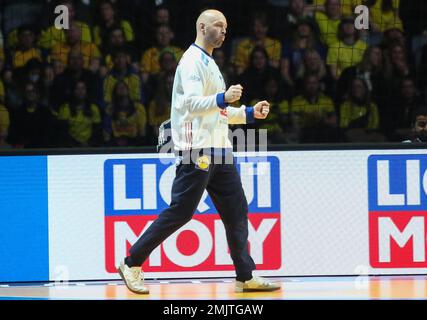 Vincent Gerard von Frankreich bei der IHF-Weltmeisterschaft der Männer 2023, Halbfinale Handballspiel zwischen Frankreich und Schweden am 27. Januar 2023 in der Tele2 Arena in Stockholm, Schweden – Foto Laurent Lairys/DPPI Stockfoto