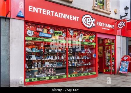 Logo des CEX Exchange Shop, Ayr, Schottland, Großbritannien Stockfoto