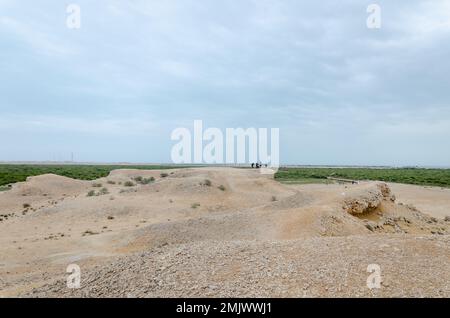 Kalksteinhügel auf Purple Island bei Al Khor in Katar Stockfoto