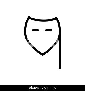 Maskenbildnerlinie isoliert auf weißem Hintergrund. Schwarzer, flacher Klassiker mit modernem Umriss. Lineares Symbol und bearbeitbare Kontur. Einfach und pixelig Stock Vektor