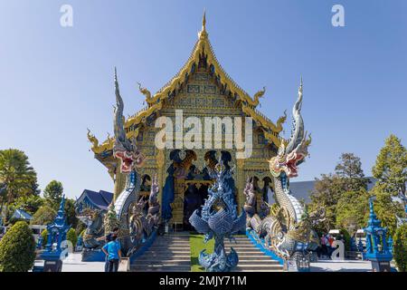 Chaing rai, Thailand - Januar 14 2023 : Blauer Tempel, Wat Rong Sua Ten Stockfoto