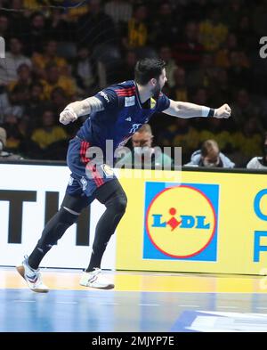 Nicolas Tournat von Frankreich während der IHF Männer-Weltmeisterschaft 2023, Halbfinale Handballspiel zwischen Frankreich und Schweden am 27. Januar 2023 in der Tele2 Arena in Stockholm, Schweden - Photo Laurent Lairys / DPPI Stockfoto