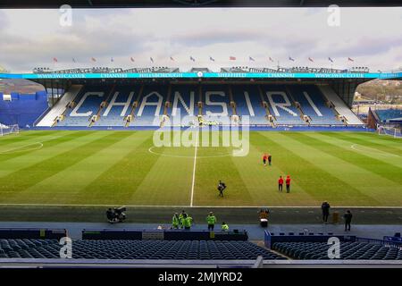 Hillsborough Stadium, Sheffield, England - 28. Januar 2023 Allgemeine Ansicht des Bodens - vor dem Spiel Sheffield Wednesday V Fleetwood Town, Emirates FA Cup, 2022/23, Hillsborough Stadium, Sheffield, England - 28. Januar 2023 Kredit: Arthur Haigh/WhiteRosePhotos/Alamy Live News Stockfoto