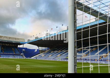 Hillsborough Stadium, Sheffield, England - 28. Januar 2023 Allgemeine Ansicht des Bodens - vor dem Spiel Sheffield Wednesday V Fleetwood Town, Emirates FA Cup, 2022/23, Hillsborough Stadium, Sheffield, England - 28. Januar 2023 Kredit: Arthur Haigh/WhiteRosePhotos/Alamy Live News Stockfoto