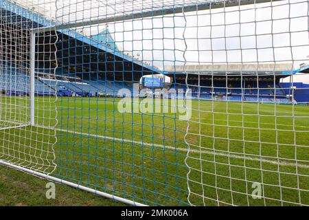 Hillsborough Stadium, Sheffield, England - 28. Januar 2023 Allgemeine Ansicht des Bodens - vor dem Spiel Sheffield Wednesday V Fleetwood Town, Emirates FA Cup, 2022/23, Hillsborough Stadium, Sheffield, England - 28. Januar 2023 Kredit: Arthur Haigh/WhiteRosePhotos/Alamy Live News Stockfoto