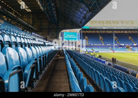 Hillsborough Stadium, Sheffield, England - 28. Januar 2023 Allgemeine Ansicht des Bodens - vor dem Spiel Sheffield Wednesday V Fleetwood Town, Emirates FA Cup, 2022/23, Hillsborough Stadium, Sheffield, England - 28. Januar 2023 Kredit: Arthur Haigh/WhiteRosePhotos/Alamy Live News Stockfoto