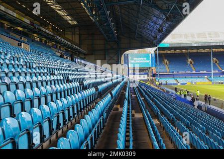 Hillsborough Stadium, Sheffield, England - 28. Januar 2023 Allgemeine Ansicht des Bodens - vor dem Spiel Sheffield Wednesday V Fleetwood Town, Emirates FA Cup, 2022/23, Hillsborough Stadium, Sheffield, England - 28. Januar 2023 Kredit: Arthur Haigh/WhiteRosePhotos/Alamy Live News Stockfoto