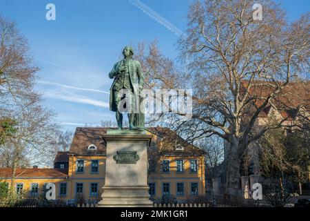 Gotthold Ephraim Lessing Statue von Ernst Rietschel, 1853 - Braunschweig, Niedersachsen, Deutschland Stockfoto