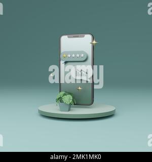 Abbildung von Bewertung 3D für Unternehmenswachstum Stockfoto