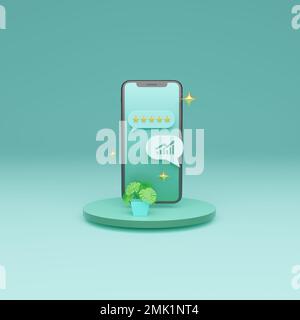Abbildung von Bewertung 3D für Unternehmenswachstum Stockfoto