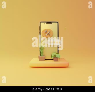 Darstellung von Bewertung 3D Stockfoto