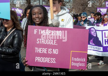 Denver, Colorado - die jährliche Martin Luther King Day Marade (märz + Parade). Stockfoto