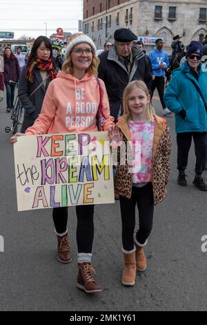 Denver, Colorado - die jährliche Martin Luther King Day Marade (märz + Parade). Stockfoto