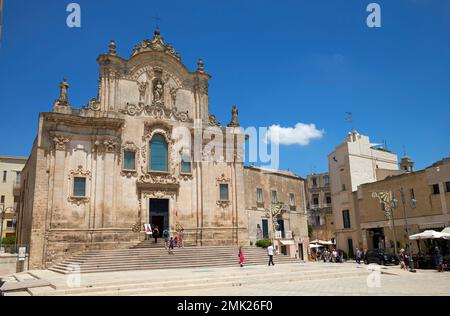 Die Kirche San Francesco von Assisi, Matera, Basilicata, Italien. Stockfoto