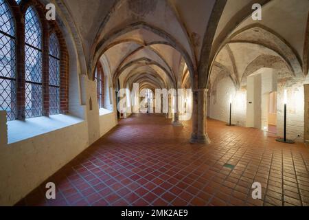 Burgkloster Innenraum - Teil des europäischen Hansemuseums - Lübeck, Deutschland Stockfoto