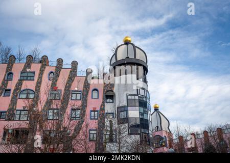 Hundertwasser Grüne Zitadelle von Magdeburg - Magdeburg, Sachsen-Anhalt, Deutschland Stockfoto