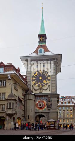 Altstadt von Bern, schweizer Hauptstadt im Winter, Schweiz Stockfoto